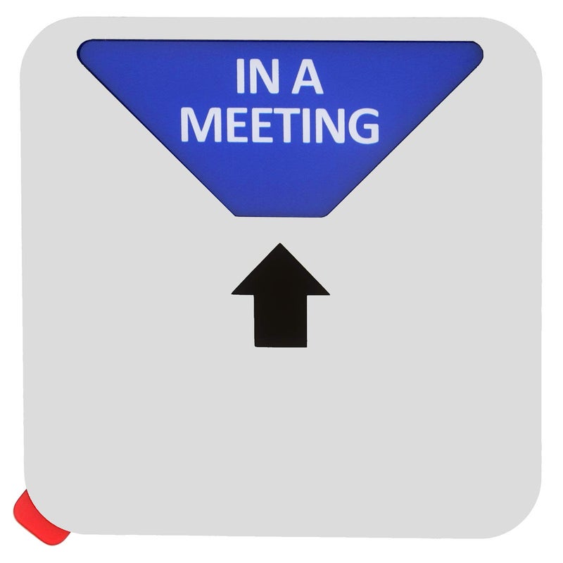 Kichwit Privacy Sign, Do Not Disturb, Out of Office, Please Knock, in a Meeting, Conference Sign for Offices, Square Shaped, 4.9 Inch, Silver - Image 4